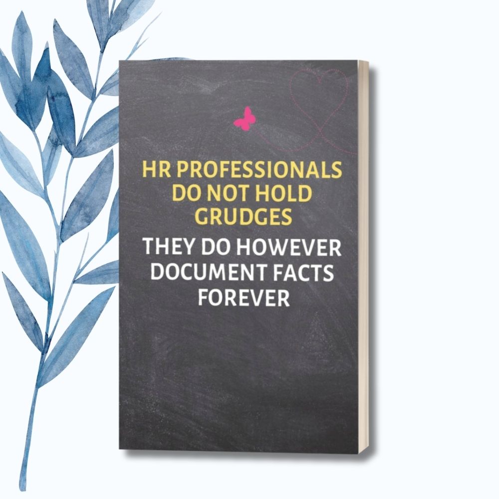 Humorous and professional notebook design tailored for human resource professionals and workplace humour.