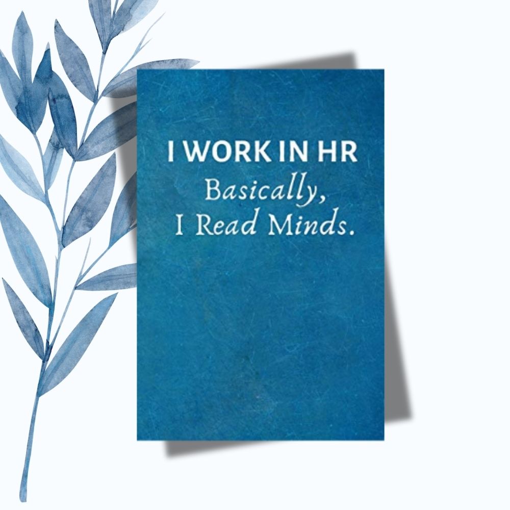 Humorous and stylish HR notebook design perfect for workplace use or gifting to HR professionals.