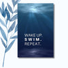 Motivational and stylish notebook design, perfect for swimmers and swim coaches.