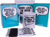 Leaving Job and New Job Gift Set - Mug, Pen Pack, Notebook & Card Funny Leaving Job Present