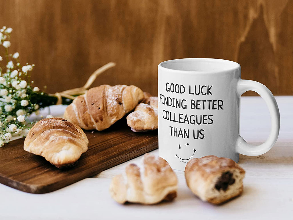 Leaving Gifts for Colleagues Women Men, Good Luck Finding Better Colleagues than Us Coffee Mug Cup, 11Oz Ceramic Mugs and Dishwasher Safe, New Job Gifts, Good Luck Gifts, Leaving Presents -